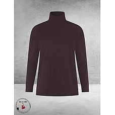 PLUS BASICS Shirt TURTLE NECK PRUNE